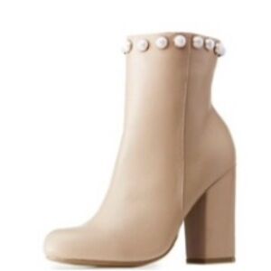 New - Women’s Nude Pearl Boots